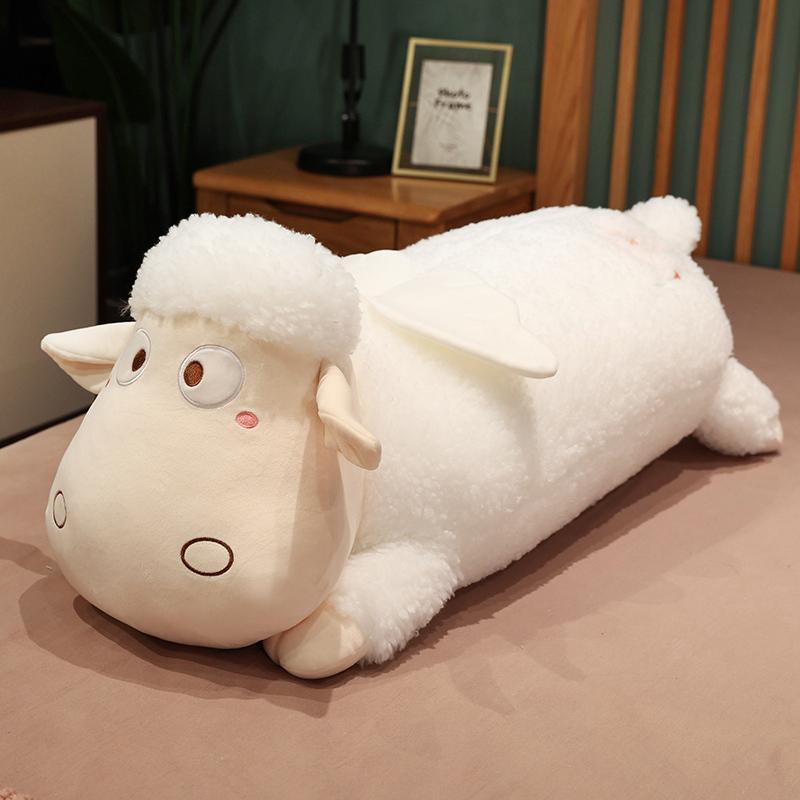 Stoffschaf Lamm Plüschtier Kissen Plüsch Einzigartig Weich Engelsflügel Lamm Tiere Zierkissen Hhg Schlafkissen 57-60cm