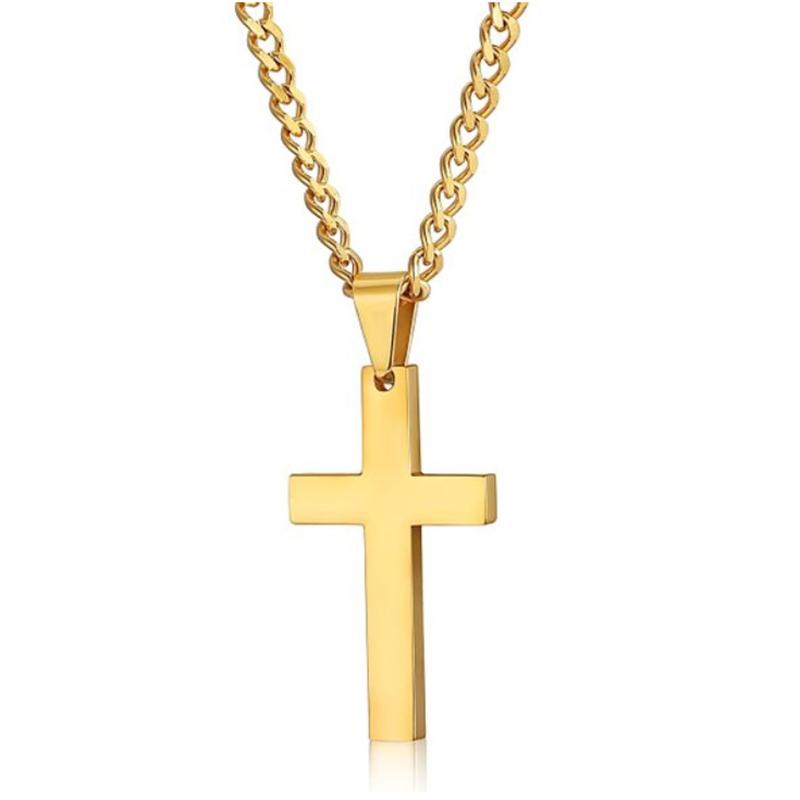 Neu Kreuz Halskette Anhänger Schmuck mit Kette herren Halskette frauen Halskette gold