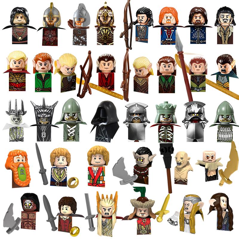 Neue MOC Mittelalterlicher Zwergen-Ork-Zauberer Figuren Zubehör Modell Bausteine LOTR Steine Spielzeug für Kinder Geschenke