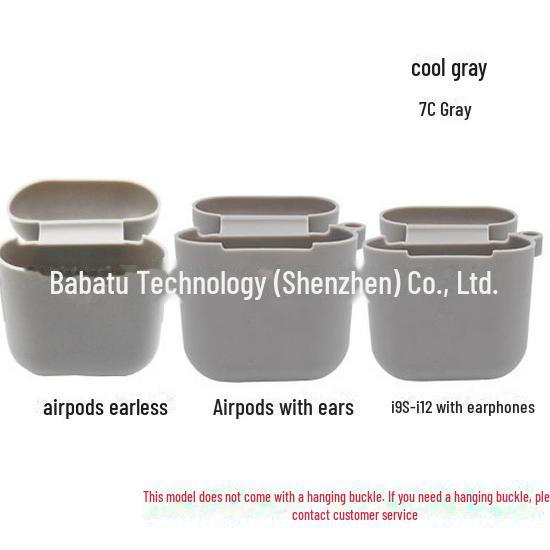 Kompatible Silikon-Schutzhülle für Ohrhörer i9, i11, i12 und AirPods 2. Generation Airpods 1/2 (without earphones) graue