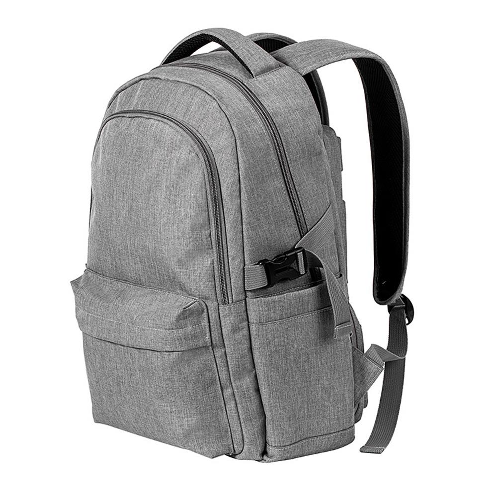 Kühlventilator-Rucksack für Outdoor-Aktivitäten, tragbarer Ventilator-Rucksack mit integriertem Ventilator, Sommer grau