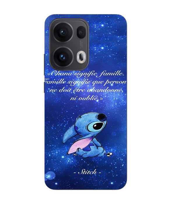 Maniacase Hülle Für Oppo Reno 13 Pro 5G Stitch disney stitch süß Ohana bedeutet Familie schwarz