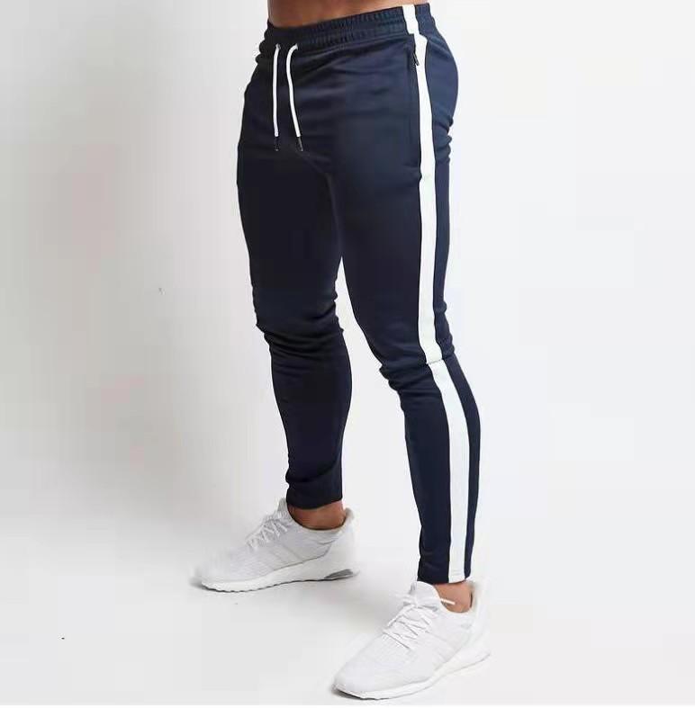 Seide Herrenhose Fitness Skinny Hose Frühling elastische Bodybuilding Hose Workout Track Bottom Hose Männer Jogger Jogginghose XL white