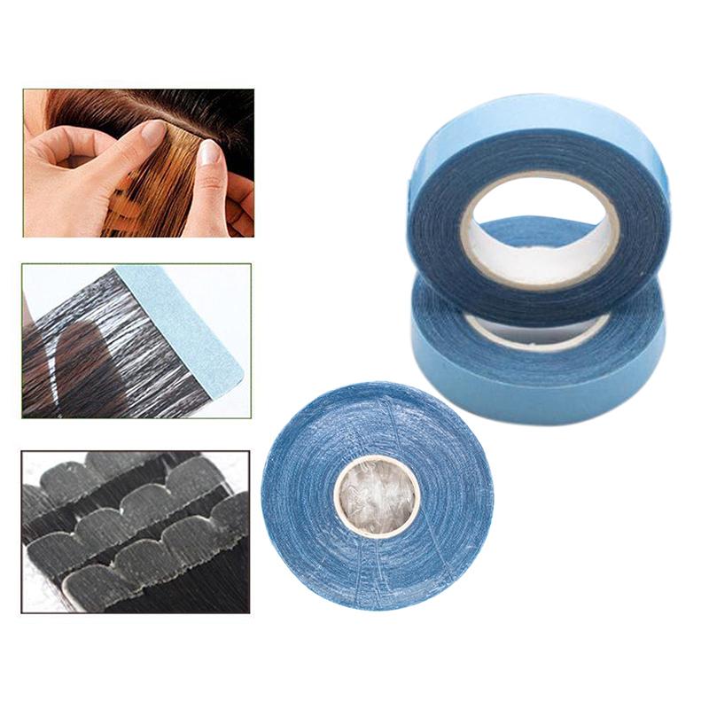 1 Rolle 0,8 cm * 3 Yards Haar Perücke Band doppelseitiges Klebeband Haarverlängerung blau