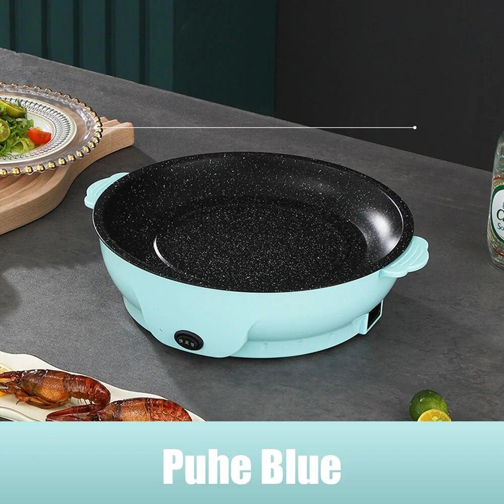 220V Multifunktions Elektrische Bratpfanne Pfanne Nicht Klebrig Grill Braten Backen Braten Pfanne Herd Steak Grill Kochen Küche Werkzeug UK