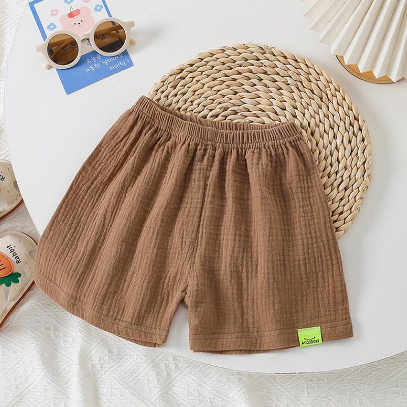 Sommer Kinder Shorts Mädchen Einfarbig Kurz Baby Reine Baumwolle Freizeit Hose Kinder Kurze Hose Junge Sportbekleidung Oberbekleidung 140 kaffeebraun