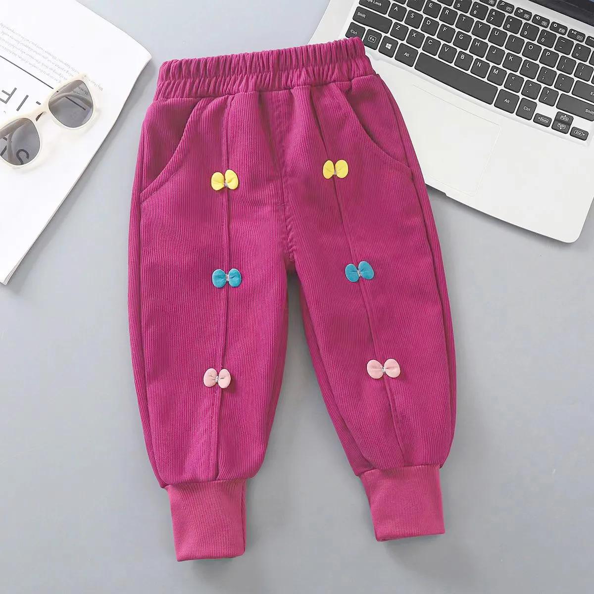 Mädchen Hosen Koreanische Version der Mode Jogginghose Kinder Casual Hosen Tragen Jogginghose 90 bordeaux