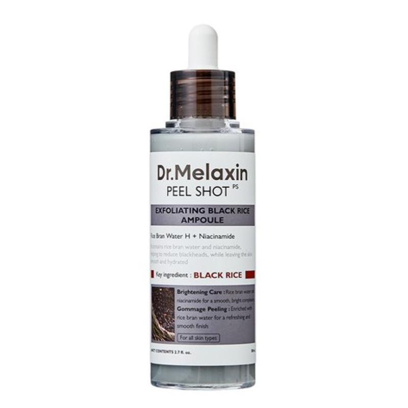 DR. Melaxin Peel Shot Exfoliierendes Reis-Ampullen-Gommage Peeling-Gel (Schwarzer Reis) 80ml white