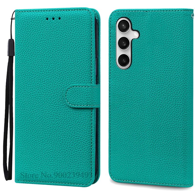 A17 Hülle Für Samsung Galaxy A17 Hülle Brieftasche Leder Klapphülle Für Samsung A17 5G Hülle A175F A176B 4G Handyhülle Coque Fundas Samsung A17 5G 4G cyanblau