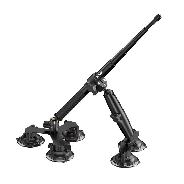 Saug-Autohalterung für Insta360 x4, x3, x2, x,One RS,R für GoPro-Kamera 5-in-1-Saugmontage-Kit für Action-Kameras Selfie-Stick black