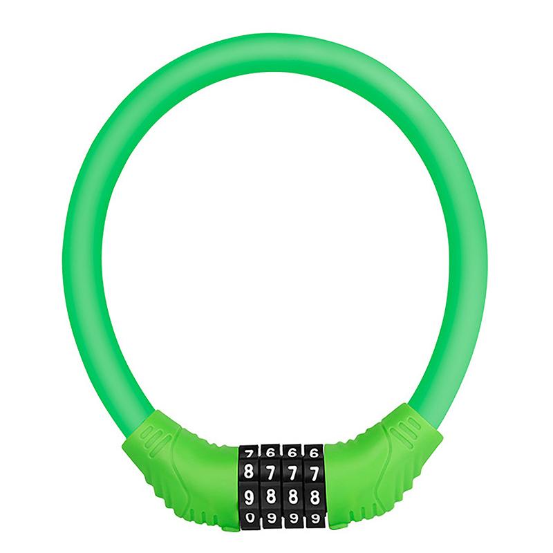 Fahrradschloss Diebstahlsicherung MTB Rennrad Stahldraht Kettenschloss Motorradhelm Faltrad Elektroroller Sicherheitsvorhängeschloss grün