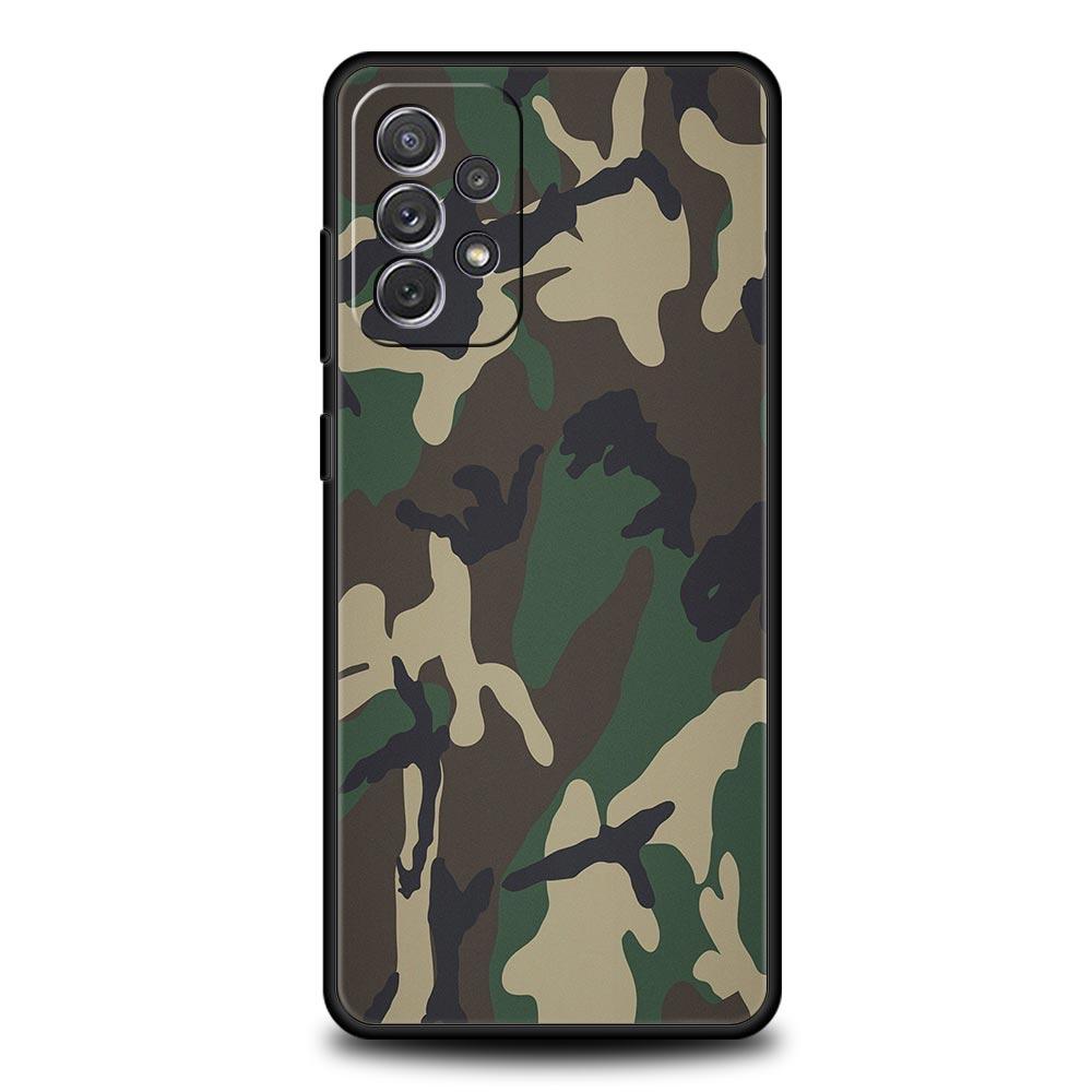 Camouflage Camo Militär Armee Fall für Samsung A51 A71 A21S A12 A15 A25 A31 A41 A52 A32 A23 A33 A53 A73 A03S A05S A13 5G Abdeckung Samsung A41 black