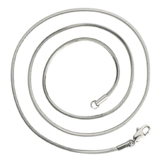 Titan Stahl Schlangenknochen Kette Halskette Damen Herren Schlüsselbein Halskette Schwarz Tops Mode Accessoires 55cm