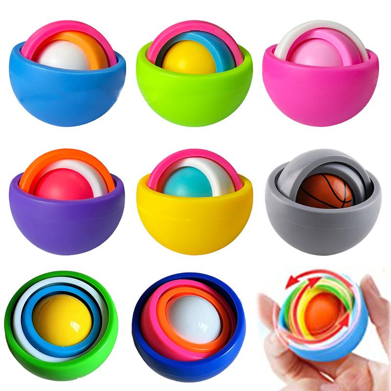 Kugel Fidget Spinner ADHS Autismus Stressabbau Finger Spielzeug Spinner 3D Kugel Sensorische Spielzeuge für Kinder Erwachsene Party Mitgebsel Geschenke yellow