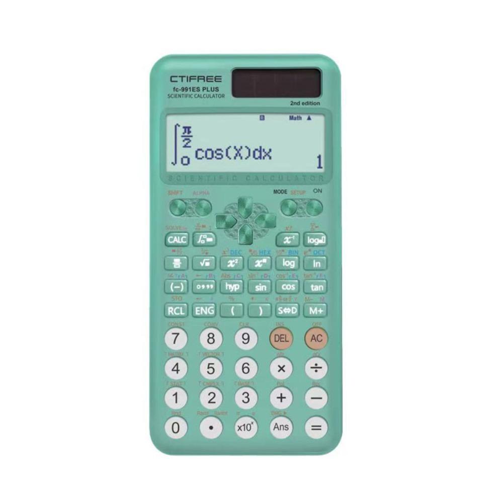 Schulbedarf 991ES Plus-2. Auflage Wissenschaftlicher Taschenrechner Mathematik Lernwerkzeug grün