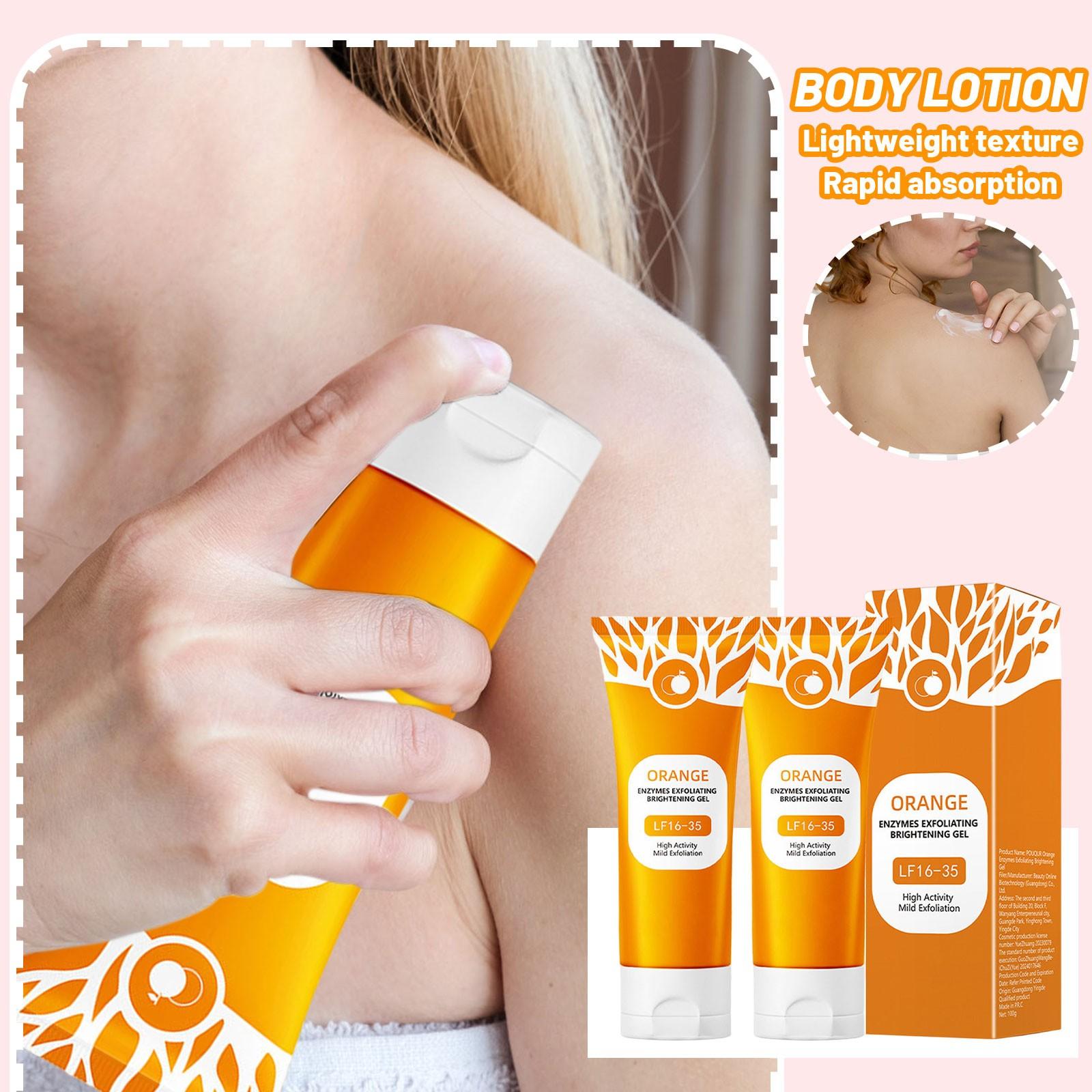 Oranges Peeling-Gel, Feuchtigkeitscreme Gesicht Körper Peeling-Gel, Tiefenreinigendes Feuchtigkeitsspendendes Gesichts-Peeling, Natürliches Orangen-Peeling-Gel Gesichts-Peeling(2/3 Stück) One Size