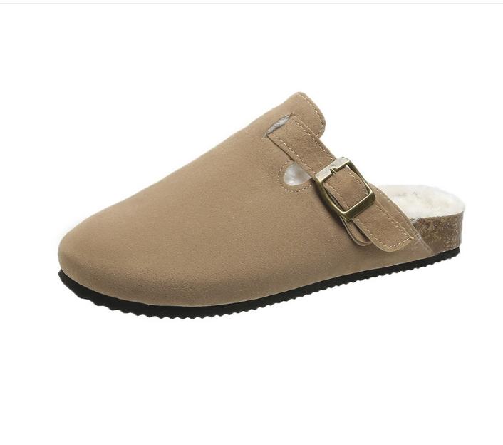 Damen Wildleder Clogs Hausschuhe Kork Wildleder Clogs Hausschuhe Klassische Herren Pantoletten Outdoor Kork Rutschfeste Hausschuhe mit Fußgewölbestütze Damen 40