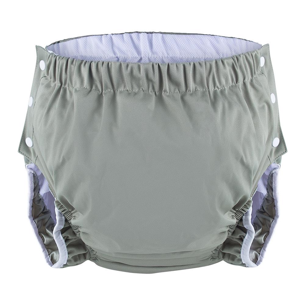 Auslaufsichere Inkontinenzunterwäsche für ältere Menschen - Waschbare reine Baumwolle Windeln für Erwachsene XL (Waist: 2.1-3 Chi, 90-180 Jin)
