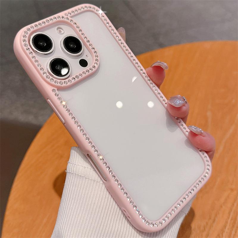 Funkelnde Glitzer Diamant Hüllen Für iPhone 16 13 12 11 Pro Max Klare Strass Handyhülle Für iPhone 15 14 Pro Max 16 Plus Hülle For iPhone 15 orange