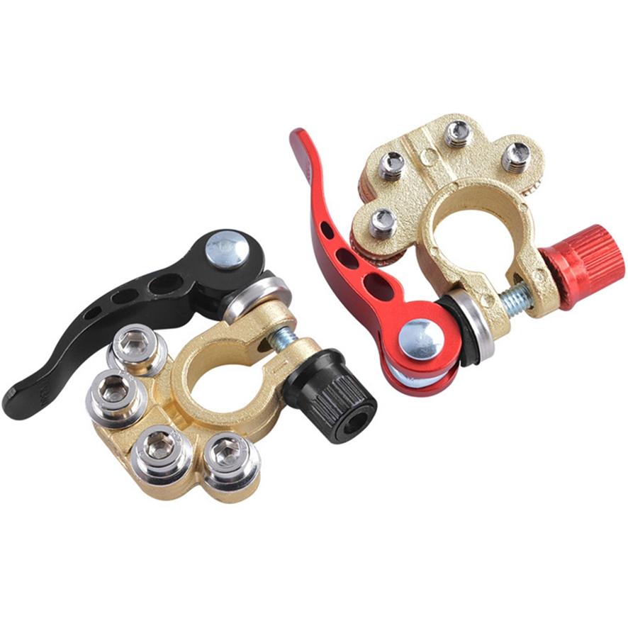 Verdickte Messing-Autobatterie-Stapelkopf-Batterie-Schnellspannklemme, Gelenkklemme, mehrere Schnittstellenklemmen rot/schwarz