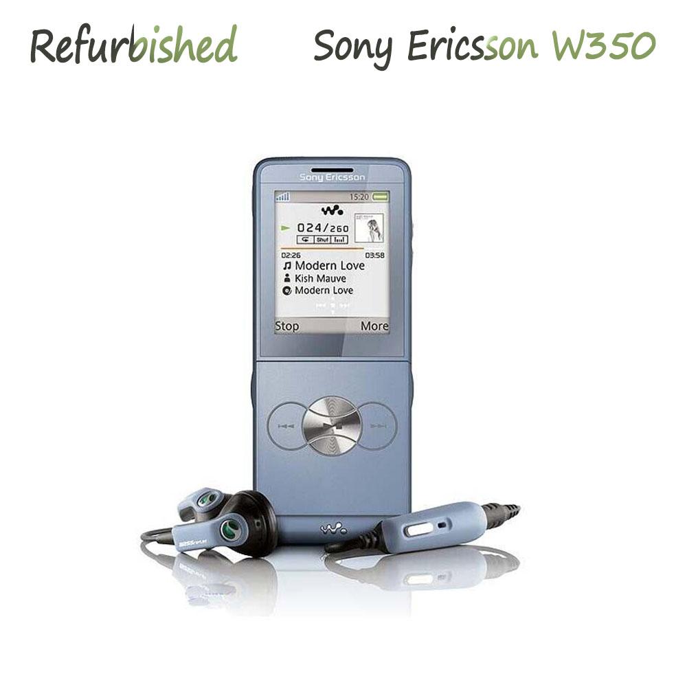 Generalüberholt Original Sony Ericsson W350 W350C 2G 1.3MP Kamera FM Mobiltelefon Mit 1 SIM Simple Set blau