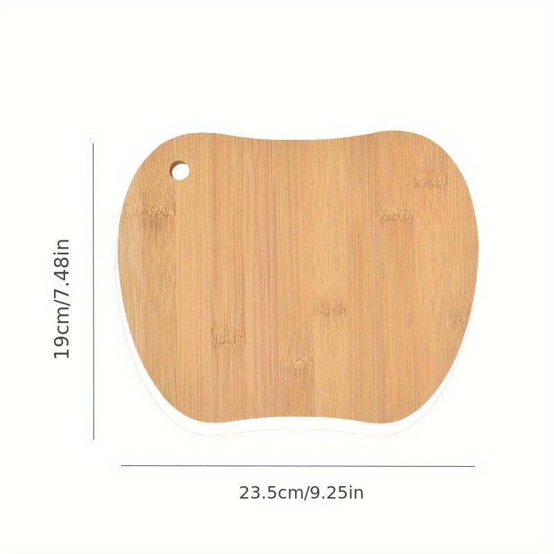 1 Stück Kreatives Mini Tier Bambus Schneidebrett, Babynahrung Sortier-Schneidebrett, Obstschneidebrett, Küche Zuhause Schneidebrett Apple