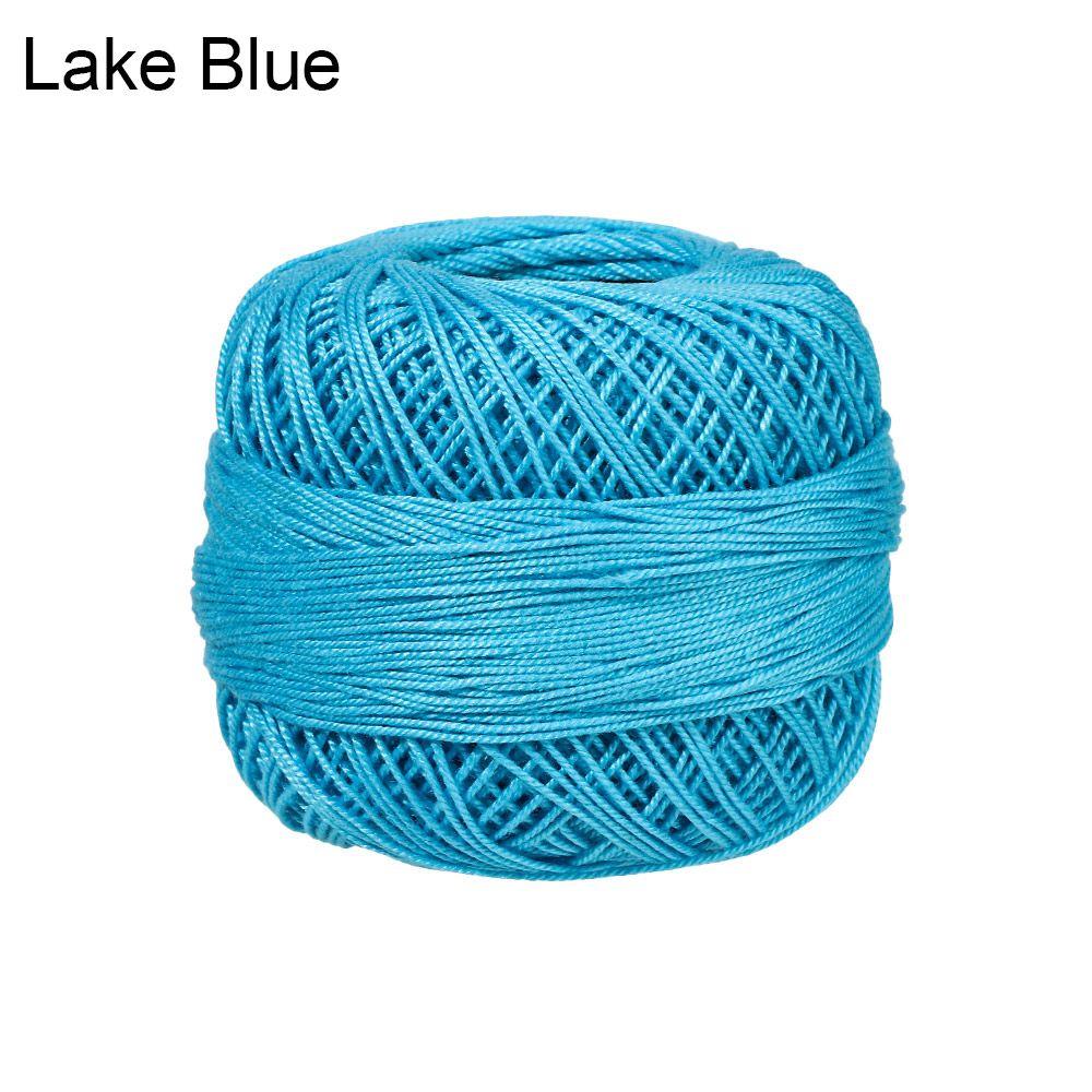 Kreatives Häkeln, Stricken, DIY-Garn, Spitze, Wolle, reine Baumwolle, Wolle see-blaue
