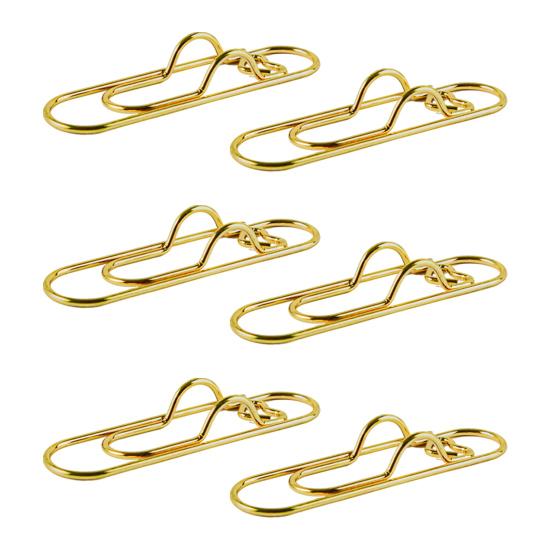 6 Stück Metall Herz Stiftklemmen Notizbuch Stifthalter Farbige Büroklammer Niedliche Formklemmen Schulsachen Organizer goldgelb