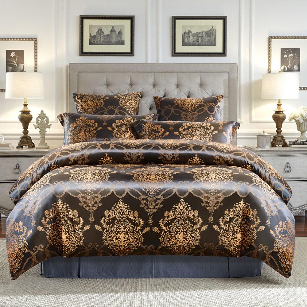 Haushaltsbettwäsche, dreiteilig, Jacquard-Bettbezug, Luxusbettwäsche, Einzelbett, Kingsize-Bett, Kingsize-Bett-Set 200*200cm 3pcs