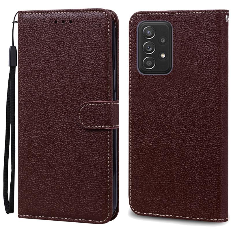 A52 A52S Fall Für Samsung Galaxy A52 Fall Leder Brieftasche Flip Fall Für Samsung Galaxy A52s Fall 5G Schutzhülle fundas Samsung A52S 5G kaffeebraun