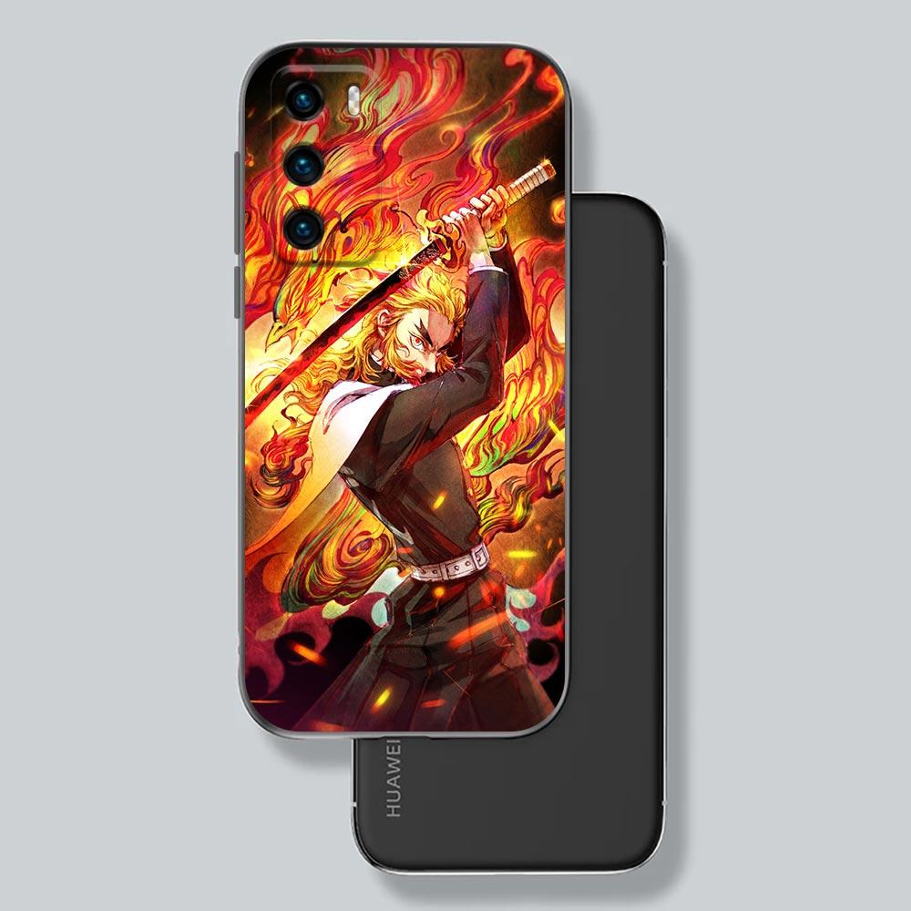 Handyhülle für Huawei P30 P40 P20 Lite P50 Pro P Smart Z 2019 2020 Hüllen Fundas Cover Anime Dämon Slayer Kamado Tanjirou Nezuko P20 Lite 2019