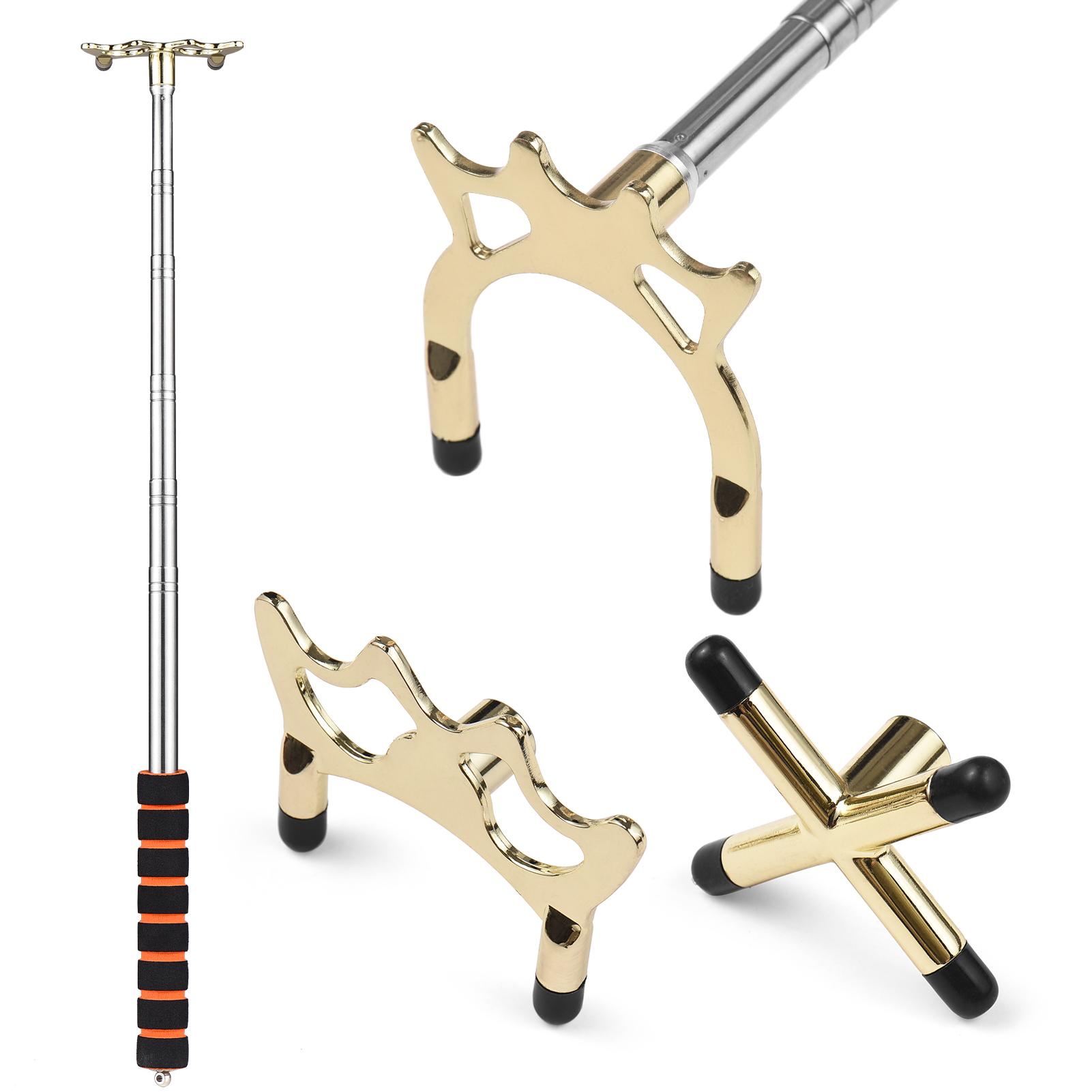 Einziehbarer Billard Queue Stick Bridge Pool Queue Snooker Pool Bridge Stick mit 3 abnehmbaren Messing gold
