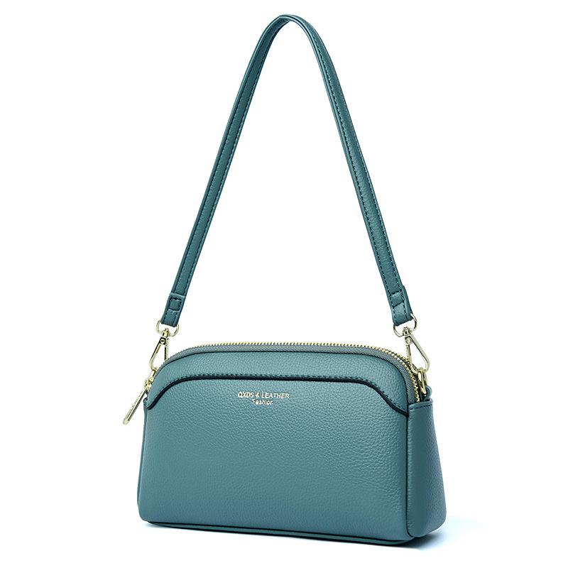 Neue Clutch Damen High-End Weiche Tasche Vier Jahreszeiten Universell Kleine Quadratische Tasche Nische Vielseitig Mami-Tasche Umhängetasche gray
