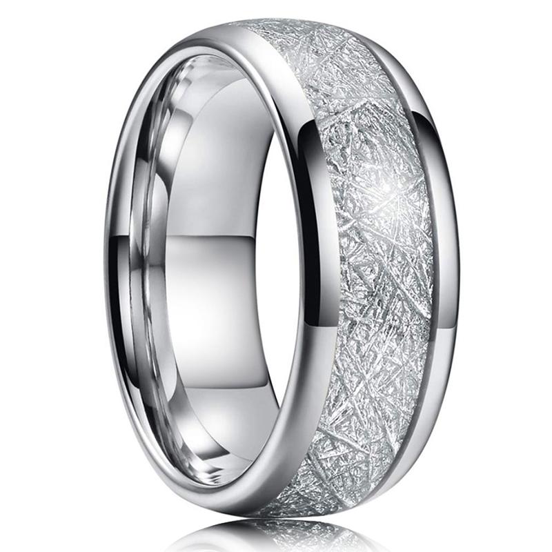 Mode 8MM Roségoldfarbene Edelstahlringe Für Männer Frauen Bunte Abalone-Muschel Eingelegt Herrenringe Hochzeitsparty Schmuck 9 white