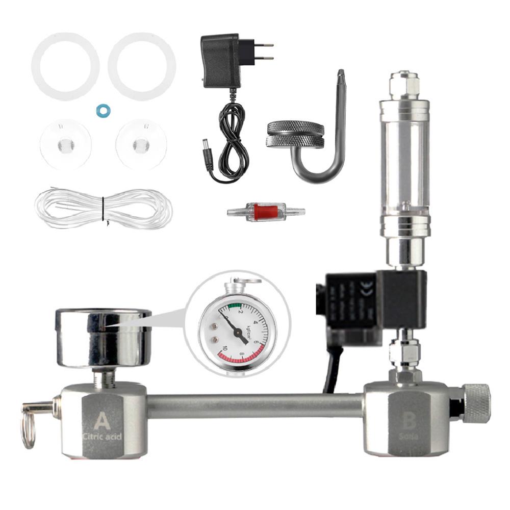 Aquarium DIY CO2-Generatorsystem-Kit CO2-Generatorsystem mit Magnetventil-Blasendiffusor EU plug