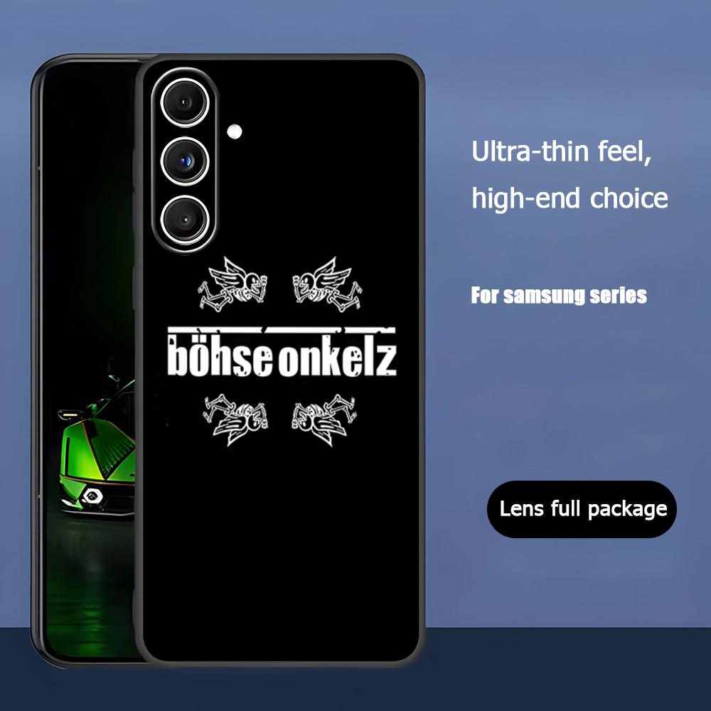Coole Band Bohse Onkelz Handyhülle Für Samsung Galaxy S25 S24 S23 S22 S21 S20 Plus Ultra Note20 Weich Schwarz Galaxy S25 Ultra