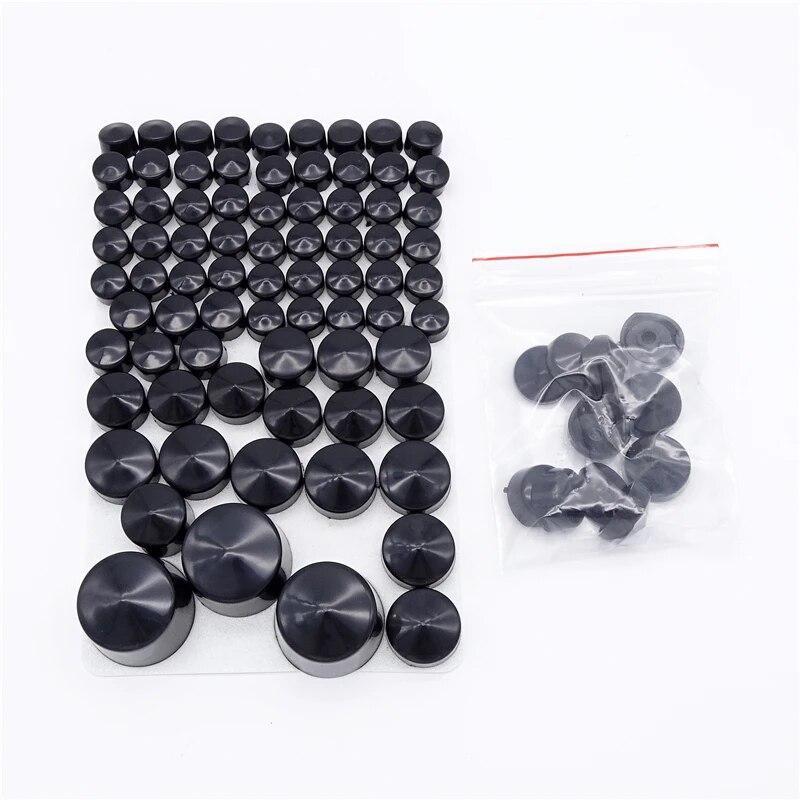 1 Set Motorrad-Schraube, Chrom-Bolzendeckel, Abdeckkappen-Set für Harley-Davidson Dyna Glide TWIN CAM 1991–2013, Motorrad-Zubehör schwarz