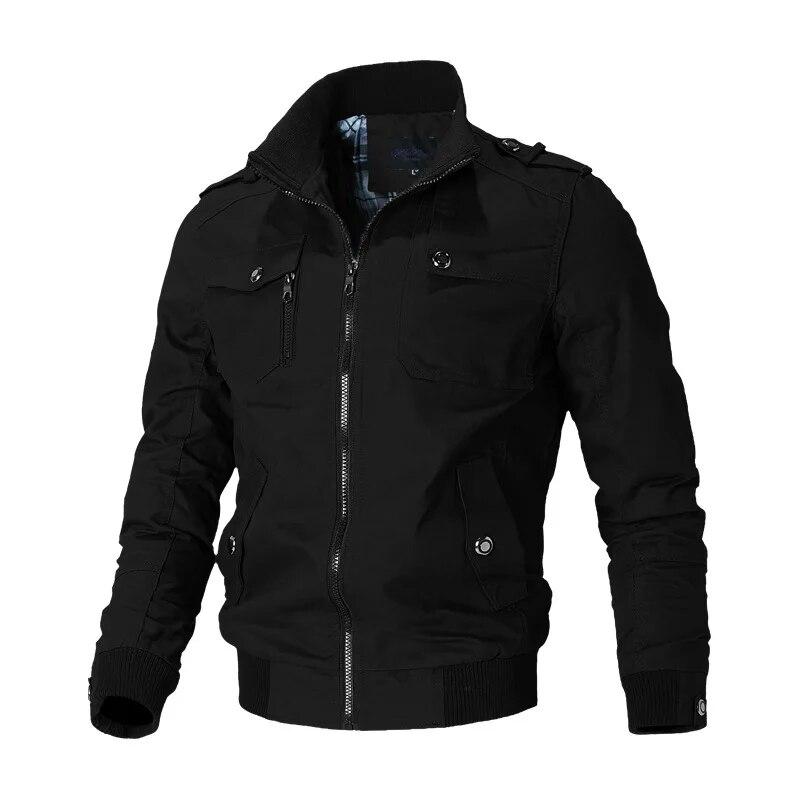 Herrenjacke Lässige Mode Außenjacke Herrenjacke Herren Frühling Herbst 2022 Neu Aufstehen Schlanke Militärische Bomberjacke Herren 4XL schwarz