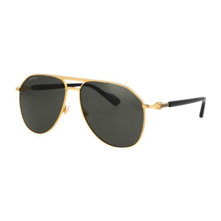Gucci Stilvolle Minimalistische Flieger Sonnenbrille Herren Sonnenbrille GG1220S001 Dust Bag+Eyeglass Case (Random Color)