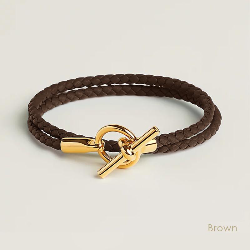 Klassische Leder-Doppellagen-Armbänder für Damen, Hochwertiges Armband, Modeschmuck für Paare, Geschenke, 11 Farben, Großhandel 20cm