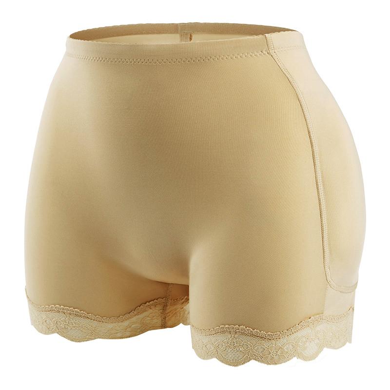 Shaper, gepolsterter Po-Lifter, korrigierende Unterwäsche, Po-Vergrößerer, Body Shaper, Modelliergurt, gefälschte Hüfte, Shapwear, Unterwäsche, Push-Up-Höschen XXXL beige