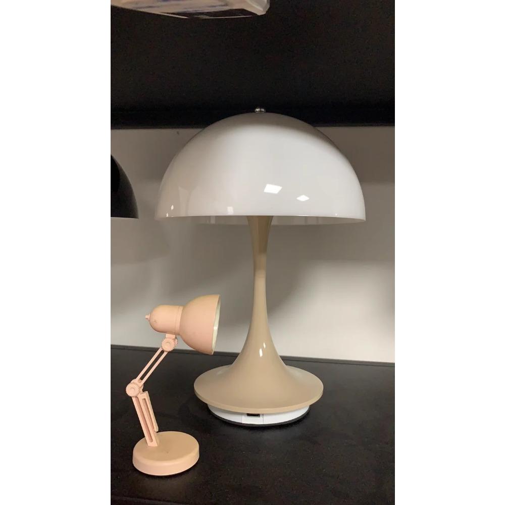 Dänische Luxus Nordic Retro Kleine Tisch Lampe Schlafzimmer Nacht Lampe Wiederaufladbare Dekoration Studie Wohnzimmer Atmosphäre Lampe Mushr changeable