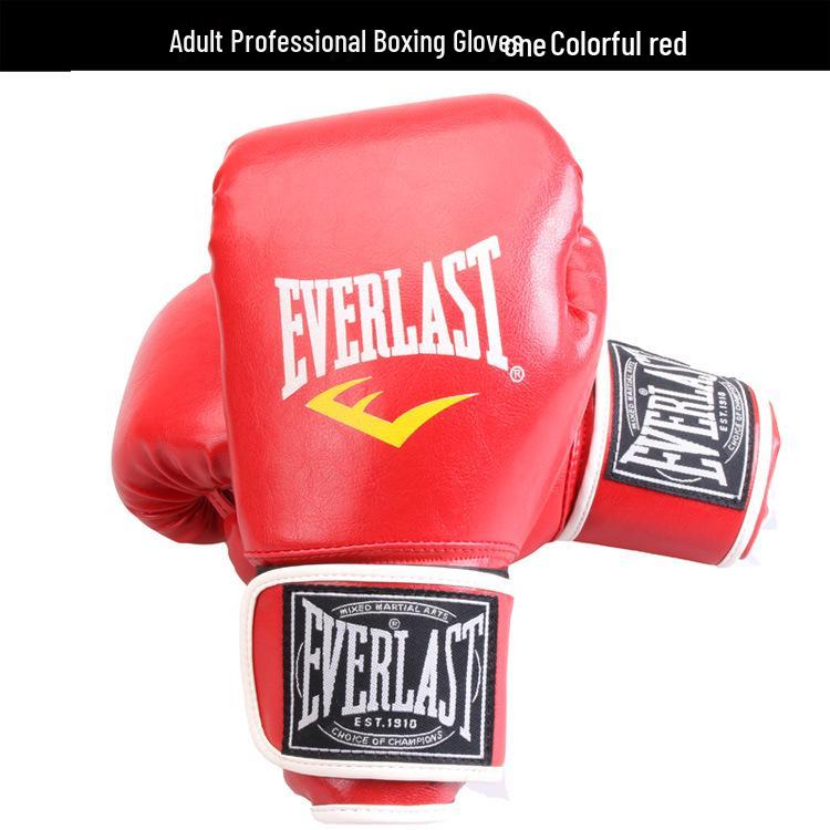 Professionelle Boxhandschuhe für Kinder und Erwachsene - Herren- und Damen-Sanda, Muay Thai und Sandsacktraining 6 oz rot
