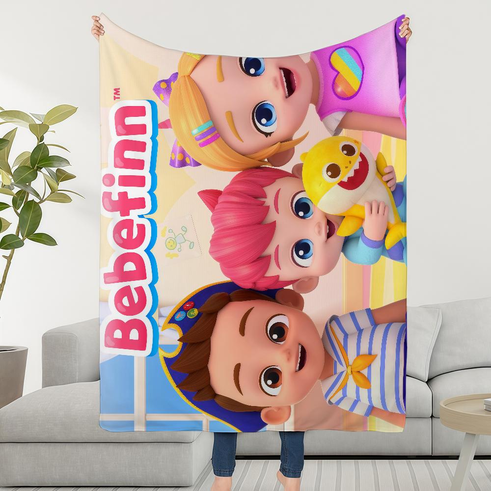 Decke Süß Weich Warm Flauschig Überwurf Super Kinderspielzeug Bett B-BebefinnS-ES Sofa Cartoon Auto Wiege 75x90cm beige