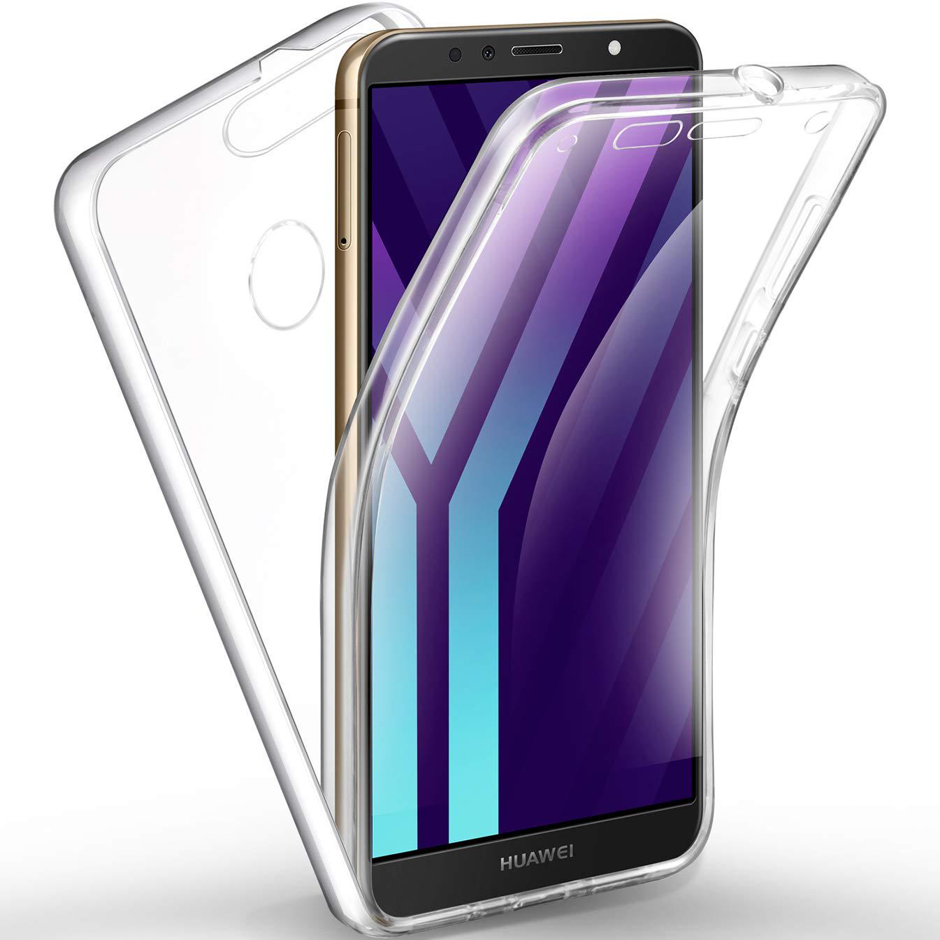 360-Grad-Telefonhülle aus Silikon, kristallklar, vollständige Schutzhülle für iPhone, Samsung, Huawei, Honor, Xiaomi, Redmi, OPPO, Realme, Vivo, OnePlus Huawei Honor 8X transparent