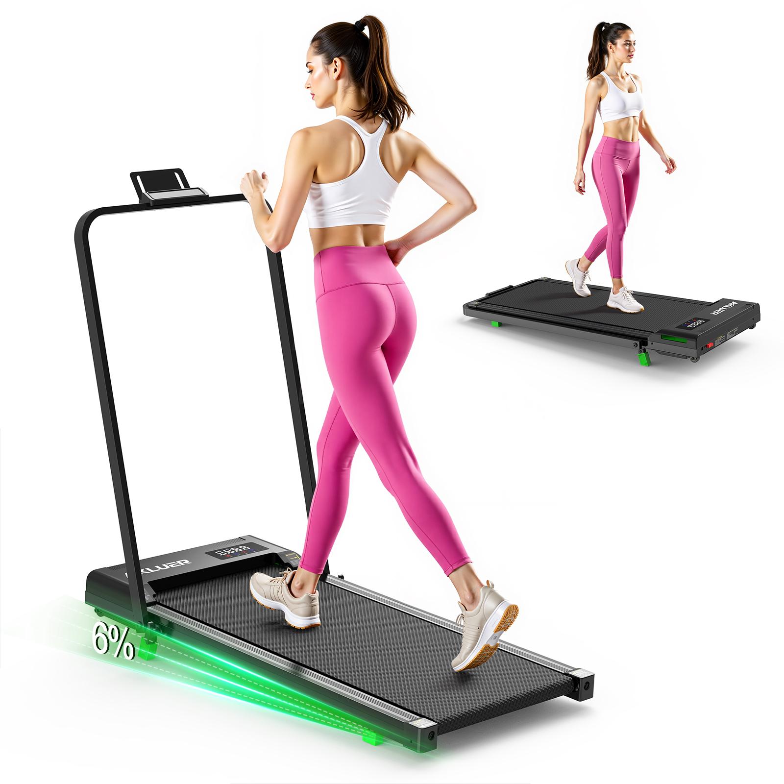 AKLUER H03 Faltbares Laufband für Zuhause, 2,5 PS, 6 % Manuelle Steigung, Fernbedienung schwarz