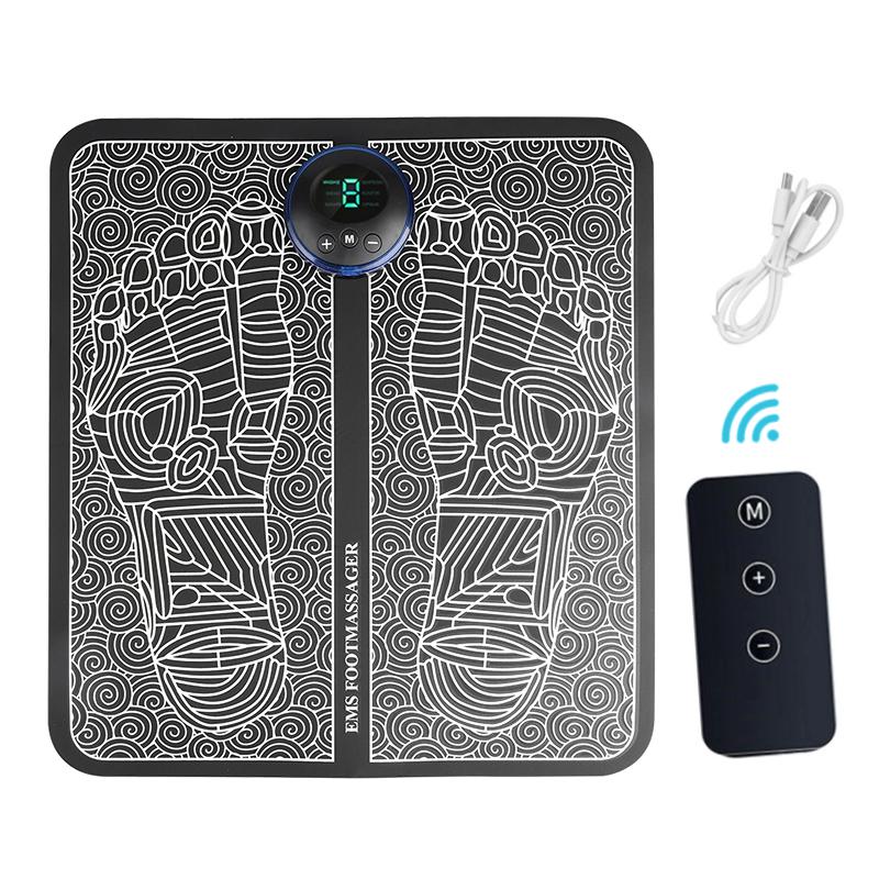 Smart Fußmassage Pad EMS Pulse Füße Akupunktur Stimulator Massagegerät Tens Fisioterapia Fördert die Durchblutung Bein Fuß Muskel Entspannen Schmerzen lindern USB Charging+Remote