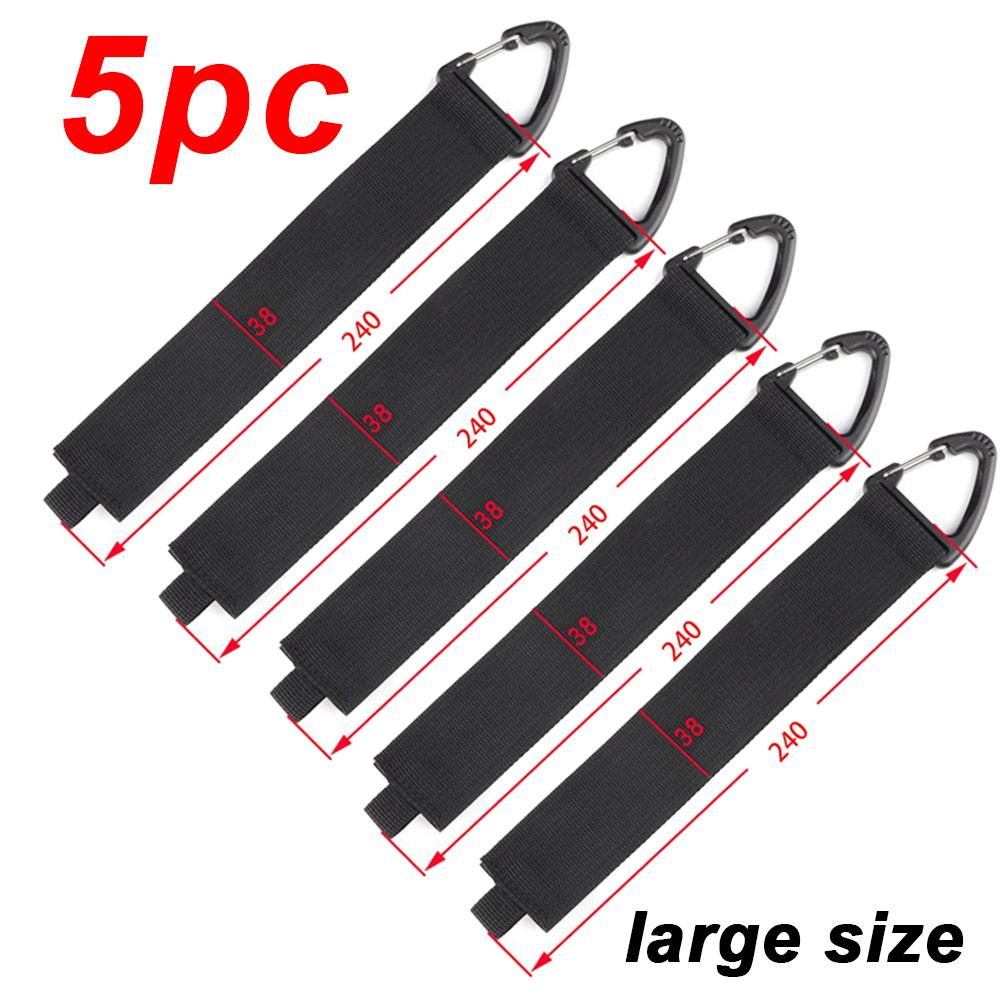 Nylon-Kabel-Organizer-Halter mit dreieckiger Schnalle, selbstklebendes Klettband, Kabel-Manager-Management, schwere Kabel-Aufbewahrungsgurte für Kabel, Schläuche L *5PCS