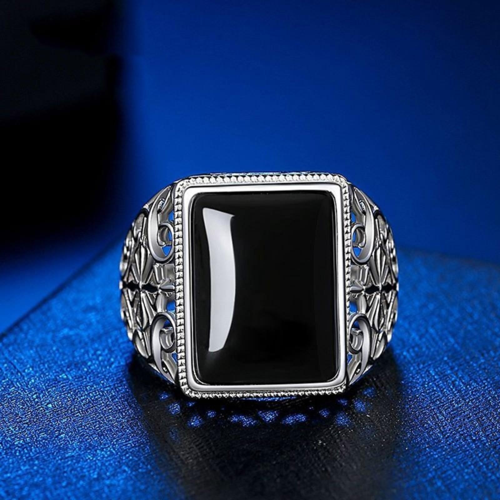 Mode Herrenringe Offene Ringe One Size gray
