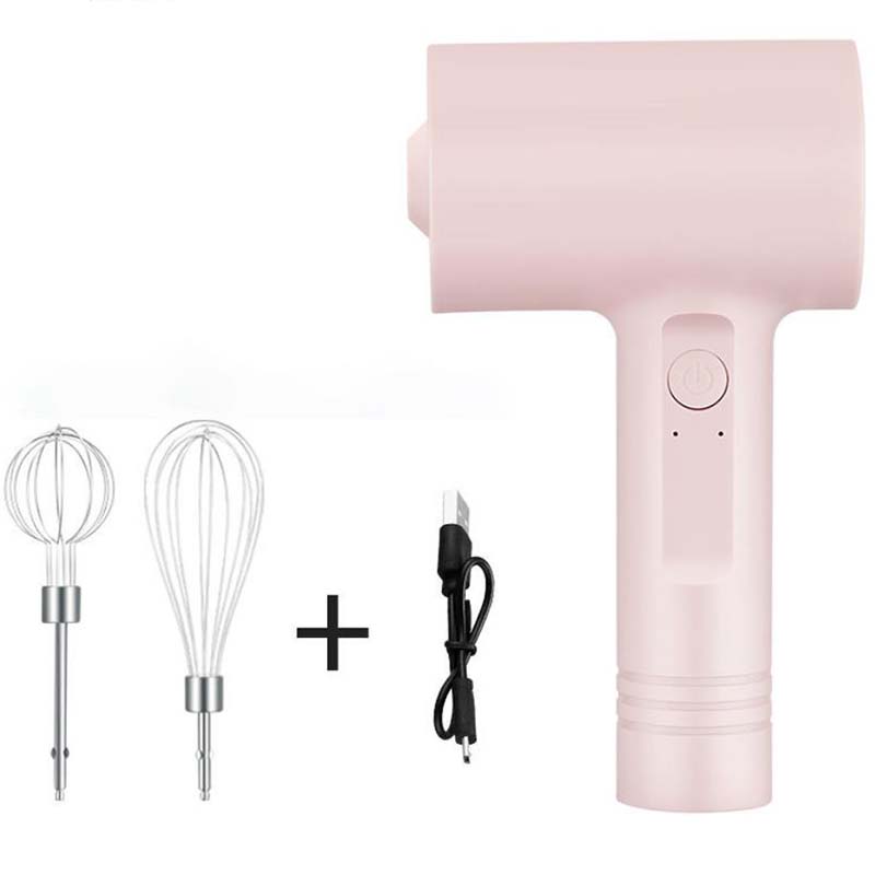 Elektrischer Eierschläger Mini Mixer Maschine Haushalt Mixer Handheld Forther Schneebesen Rührer Automatische Beater Cream Foamer Backwerkzeug basic rosa